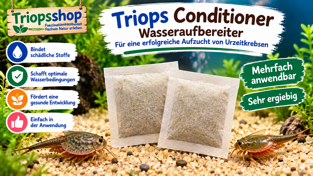 Triops Conditioner Wasseraufbereiter mit Seemandelbaumblättern 2 Stück