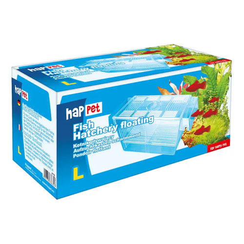 Schwimmender Aufzuchtkasten für Fische mit Trennwand